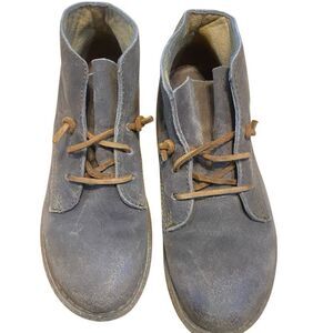 Vintage Born 7.5 Leather tied dark color boots temple ankle